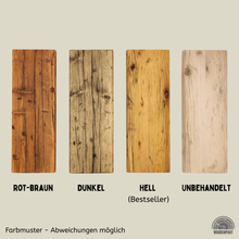 Lade das Bild in den Galerie-Viewer, Wandregal Altholz mit Regalhalterung