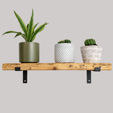 Lade das Bild in den Galerie-Viewer, Wandregal Altholz mit Regalhalterung